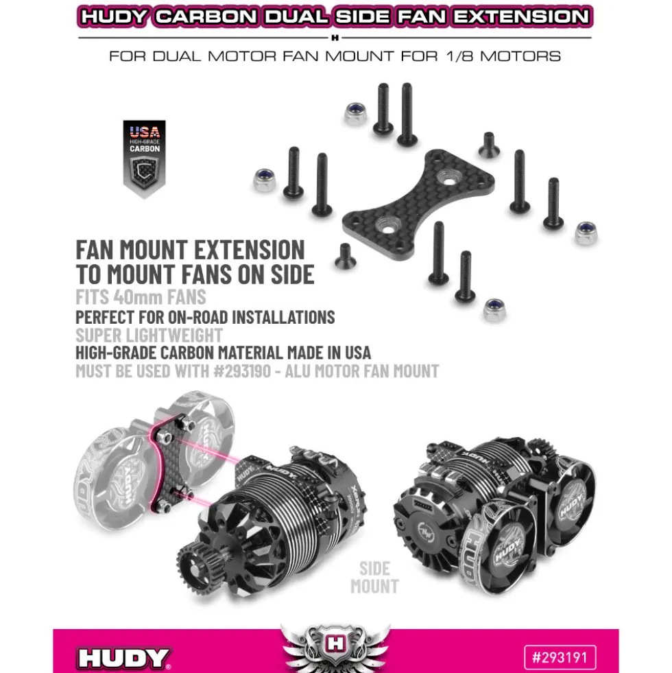 Hudy Alu-Lüfterhalterung für zwei Lüfter (30 mm/40 mm)