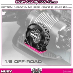 Hudy Alu Lüfter 40mm Boden/Seiten Montage