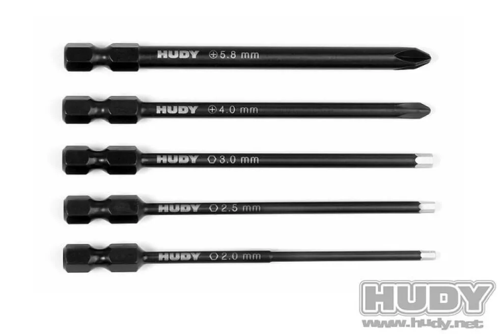 Hudy Power Bit-Set (Innensechskant + Kreuzschlitz)