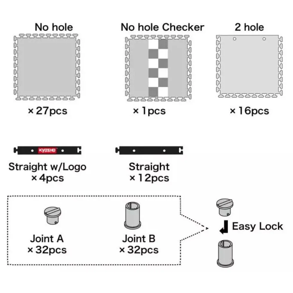 Kyosho Mini-Z Carpet Track 50 Expansion Set 50x50 (44)
