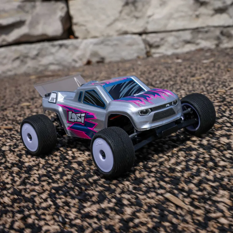 Losi Micro-T 2S 2WD RTR Stadium Truck silber 1:28