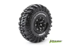 Louise Komplettrad CR-CHAMP 1/10 Crawler Super Soft 2.2 Felgen Schwarz Hex 12mm (2)