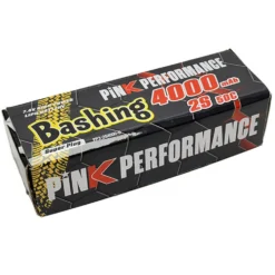 Pink Bashing LiPo Akku Racing Pack | 2S | 7.4V | 4000mAh | 50C | T-Stecker | Runde Bauform