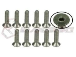 3Racing M3 x 12 Titan Flat Head Hex Socket - Machine (10 Stk.)