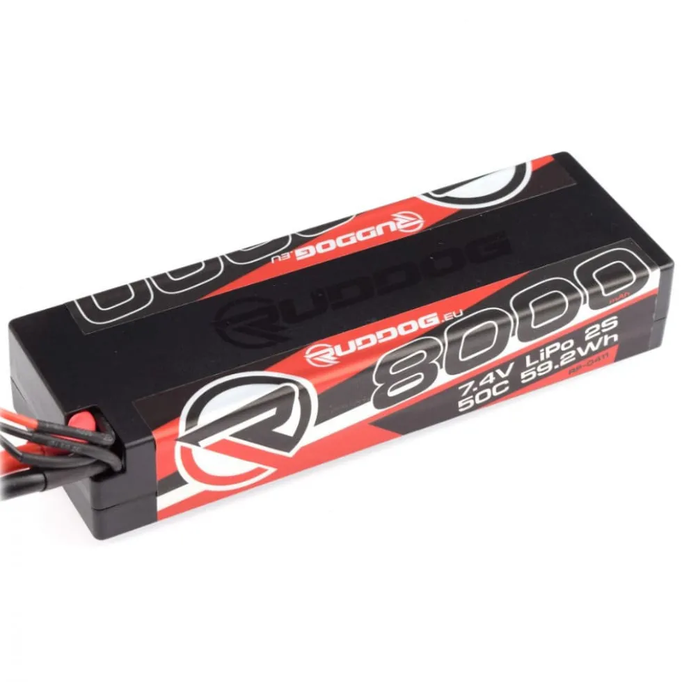 Ruddog LiPo 8000mAh 50C 7.4V Hardcase XT60 Plug