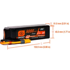Spektrum Accessories 22.2V 5000mAh 6S 30C Smart G2 LiPo Akku IC5