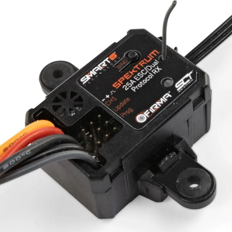 Spektrum Firma 2 in 1 25A Brushed Smart Fahrtenregler/Empfänger Dual Protocol RX