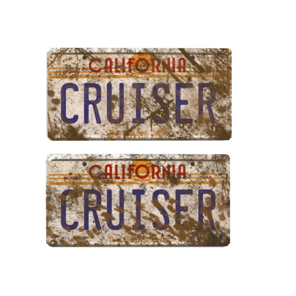 Tamico Kennzeichen "CRUISER" USA 1:10 3D 2er Set