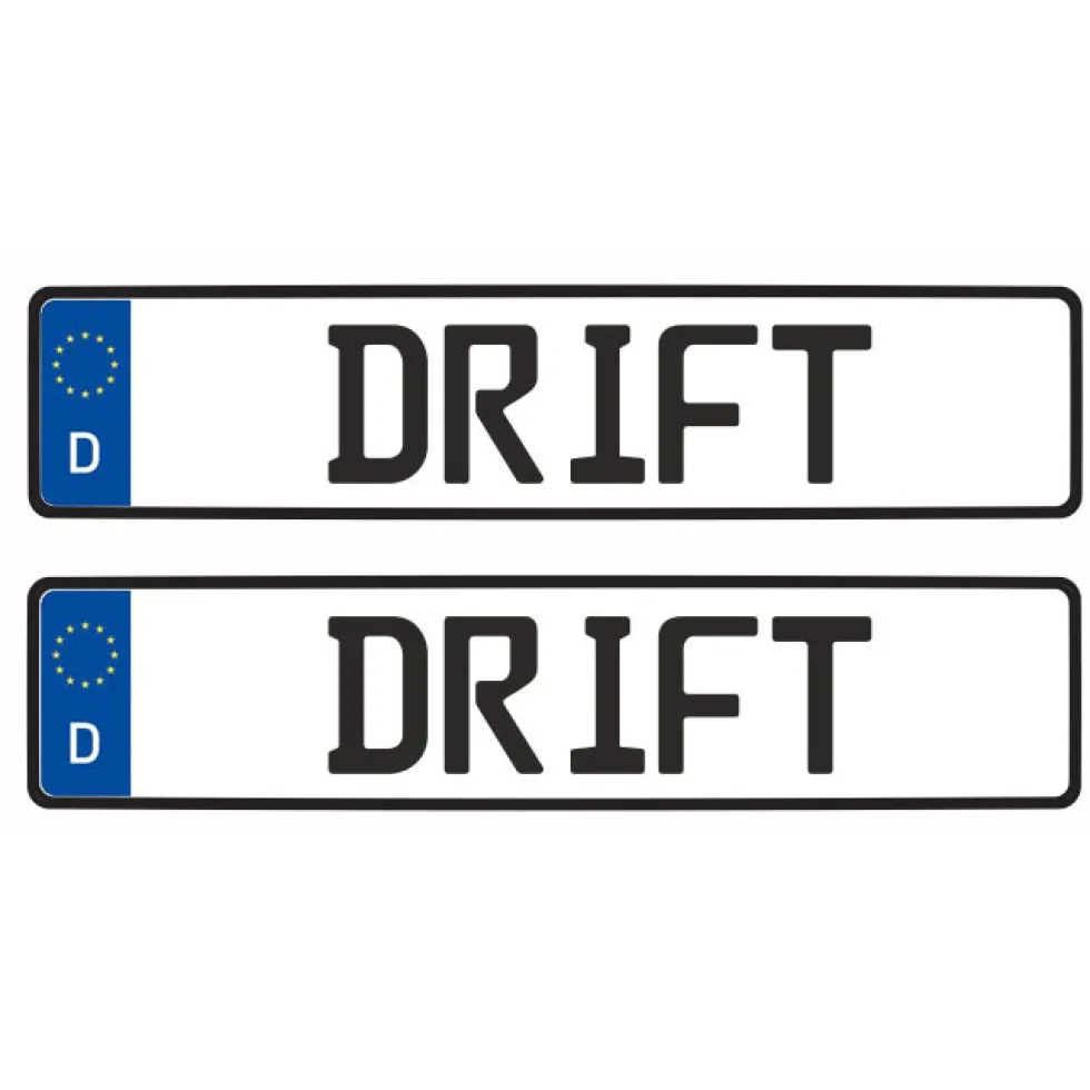 Tamico Kennzeichen "DRIFT" Deutschland EU 1:10 3D 2er Set