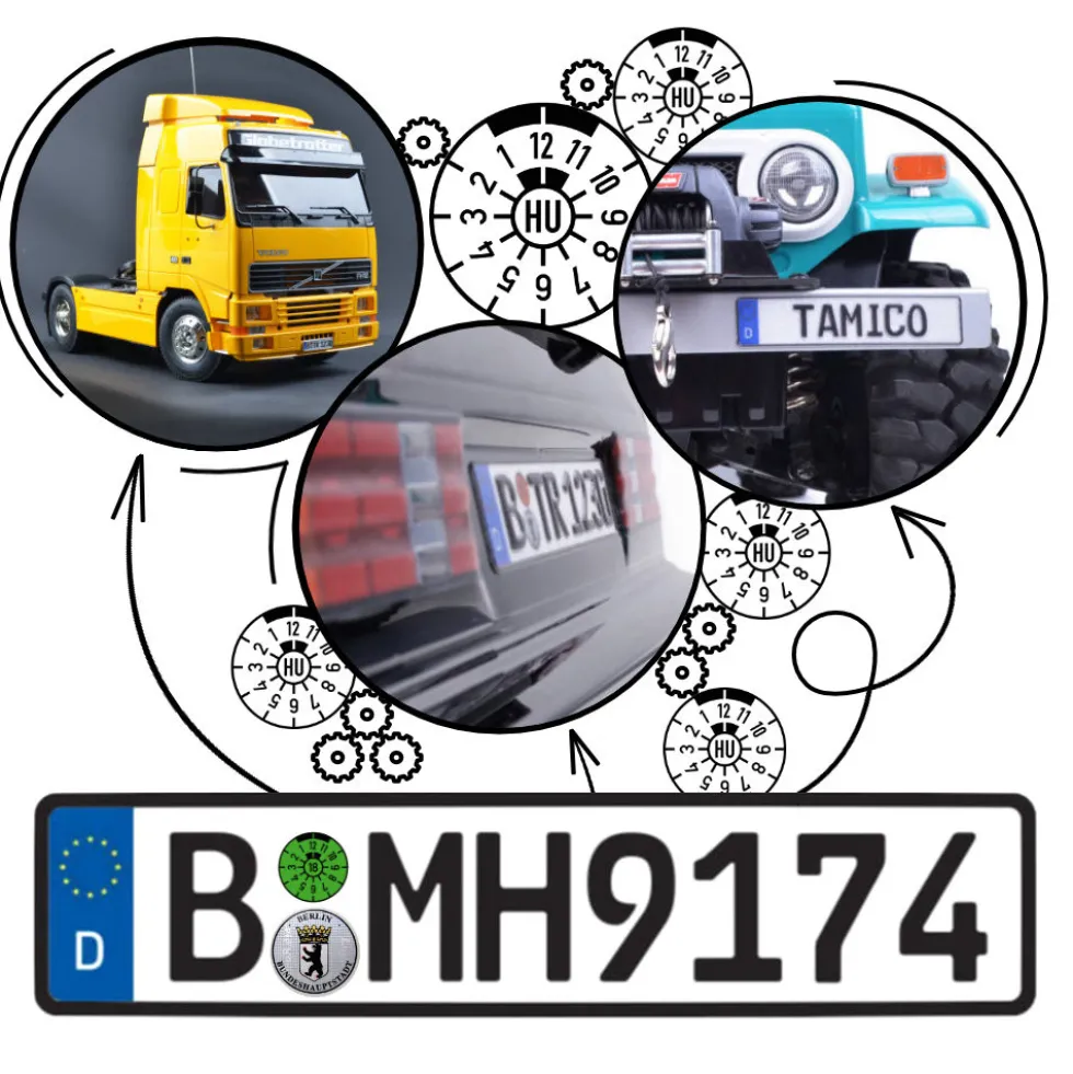 Tamico Wunschkennzeichen Deutschland EU 3D 2er Set