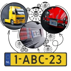 Tamico Wunschkennzeichen Niederlande EU 3D 2er Set