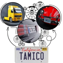 Tamico Wunschkennzeichen USA 3D 2er Set