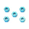 Tamiya Alu Mutter 3mm blau (5 Stk.) #54411