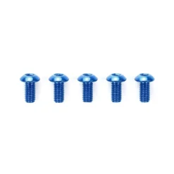 Tamiya Alu Rundkopf-Schraube 3x6mm (blau, 5 Stk.) #53765