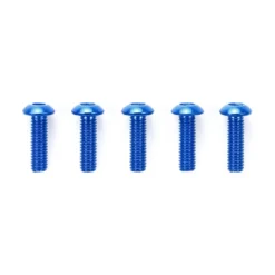 Tamiya Alu Rundkopf-Schraube 3x10mm (blau, 5 Stk.) #53767