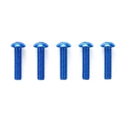 Tamiya Alu Rundkopf-Schraube 3x12mm (blau, 5 Stk.) #53768