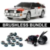Tamiya 58667 Audi Quattro Rally A2 TT-02 BRUSHLESS-BUNDLE