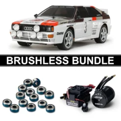 Tamiya 58667 Audi Quattro Rally A2 TT-02 BRUSHLESS-BUNDLE