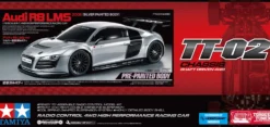 Tamiya 47517 Audi R8 LMS 2008 (TT-02) Bausatz 1:10 Silber vorlackiert