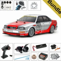 Tamiya 58699 Audi V8 1992 Tourenwagen (TT-02) BUNDLE "Gold"