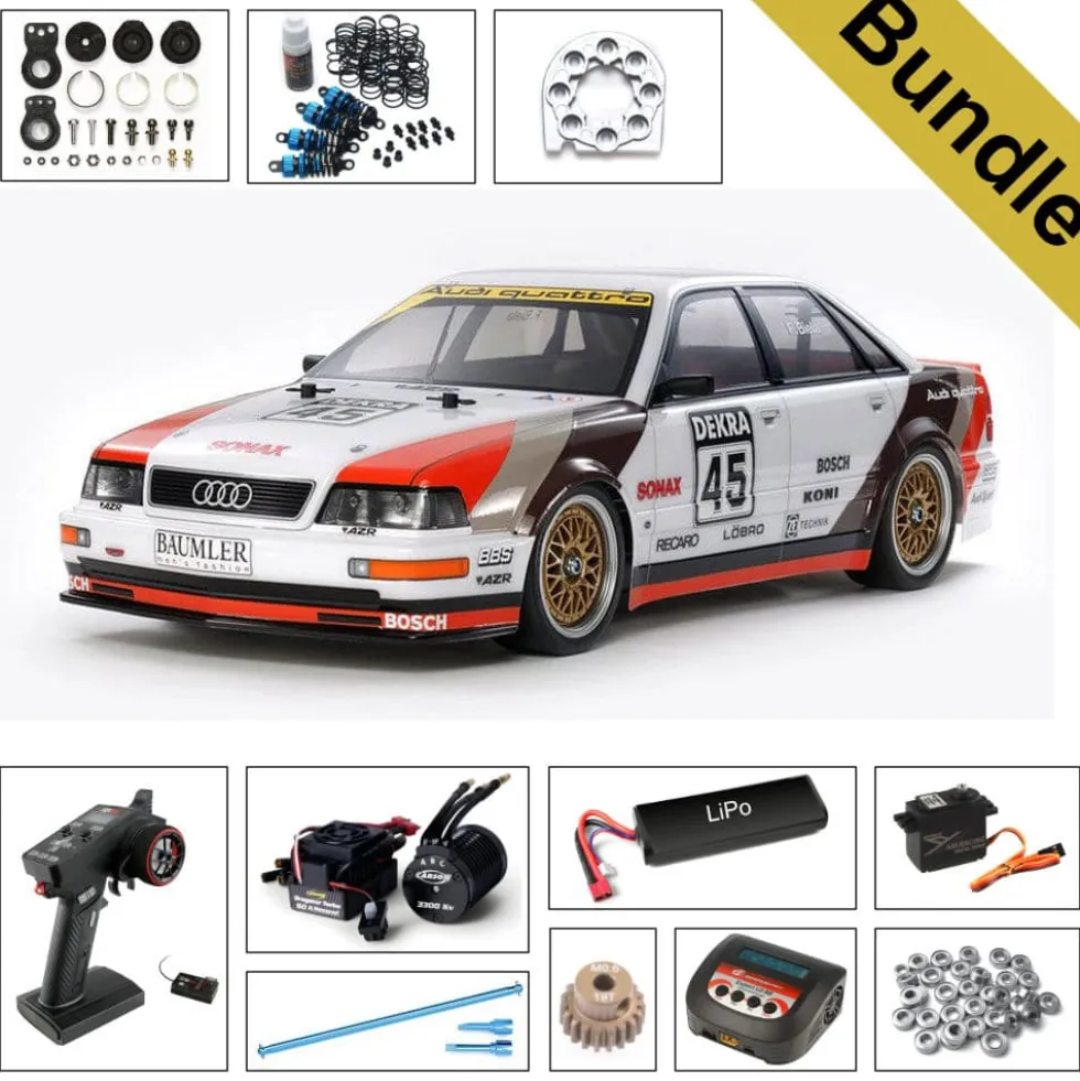 Tamiya 58682 Audi V8 Touring TT-02 BUNDLE "Gold"