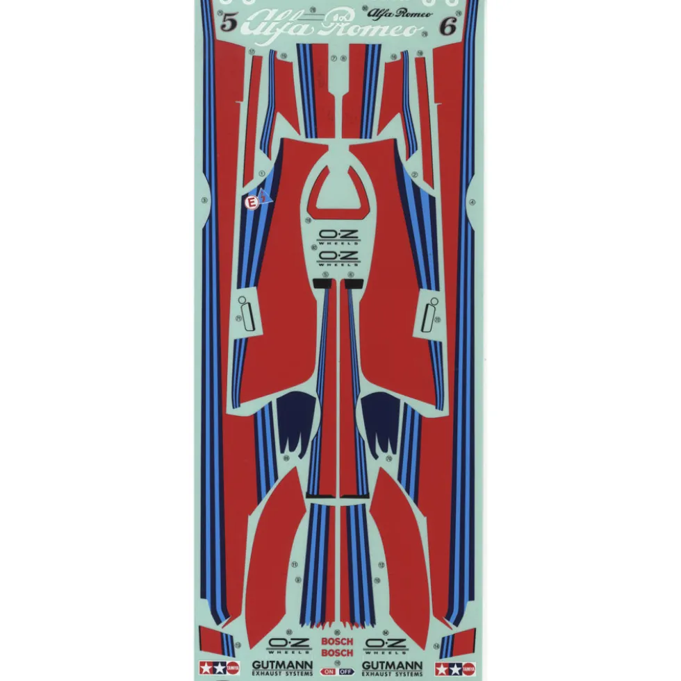 Tamiya 19495845 Aufkleber / Sticker Alfa-Romeo 155 V6 TI Martini
