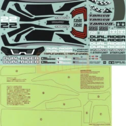 Tamiya 19803165 Aufkleber / Sticker Dual Rider T3-01