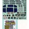 Tamiya 19495869 Aufkleber / Sticker Heavy Dump Truck (58622)