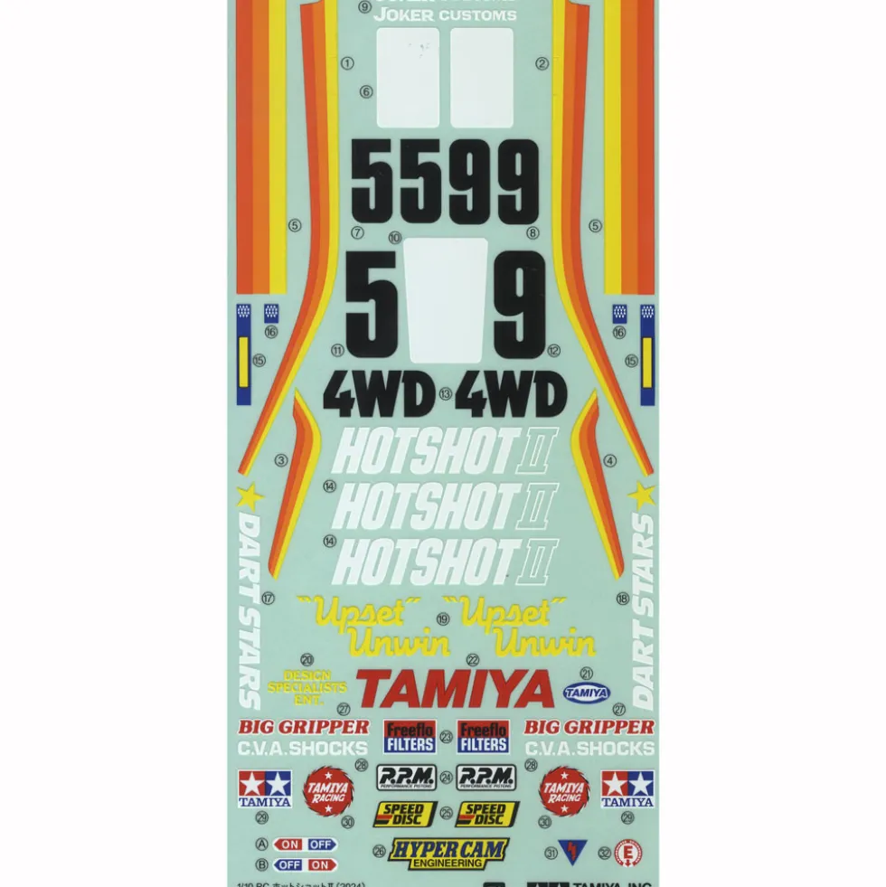 Tamiya 19490120 Aufkleber/Sticker HotShot II (2023)