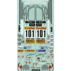 Tamiya 19495658 Aufkleber / Sticker Mini Cooper Monte Carlo 58483