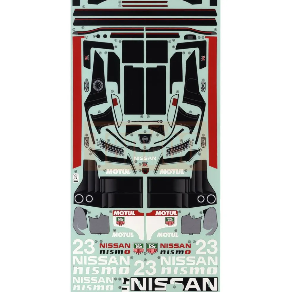 Tamiya 19495864 Aufkleber / Sticker Nissan GT-R LM Nismo