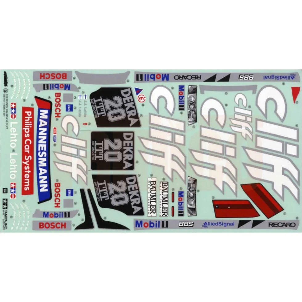 Tamiya 19490053 Aufkleber/Sticker Opel Calibra Cliff