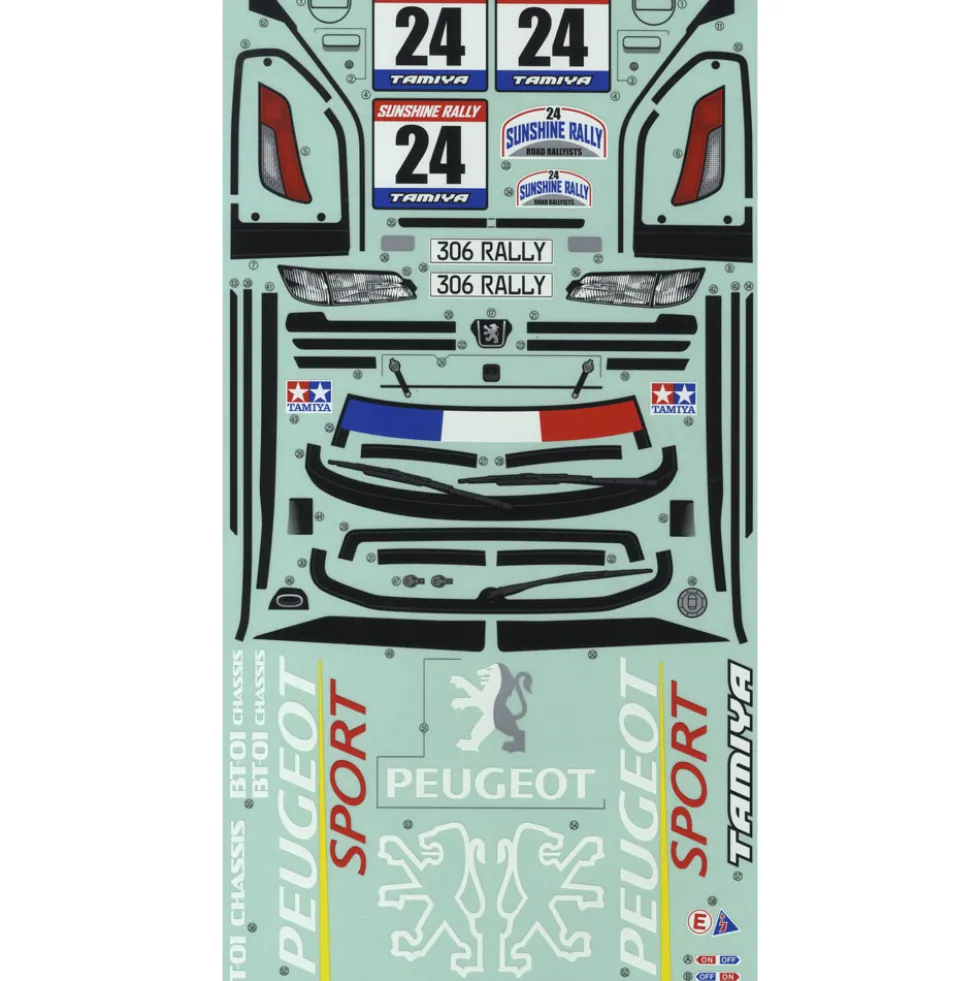 Tamiya 19490147 Aufkleber / Sticker Peugeot 306 Maxi