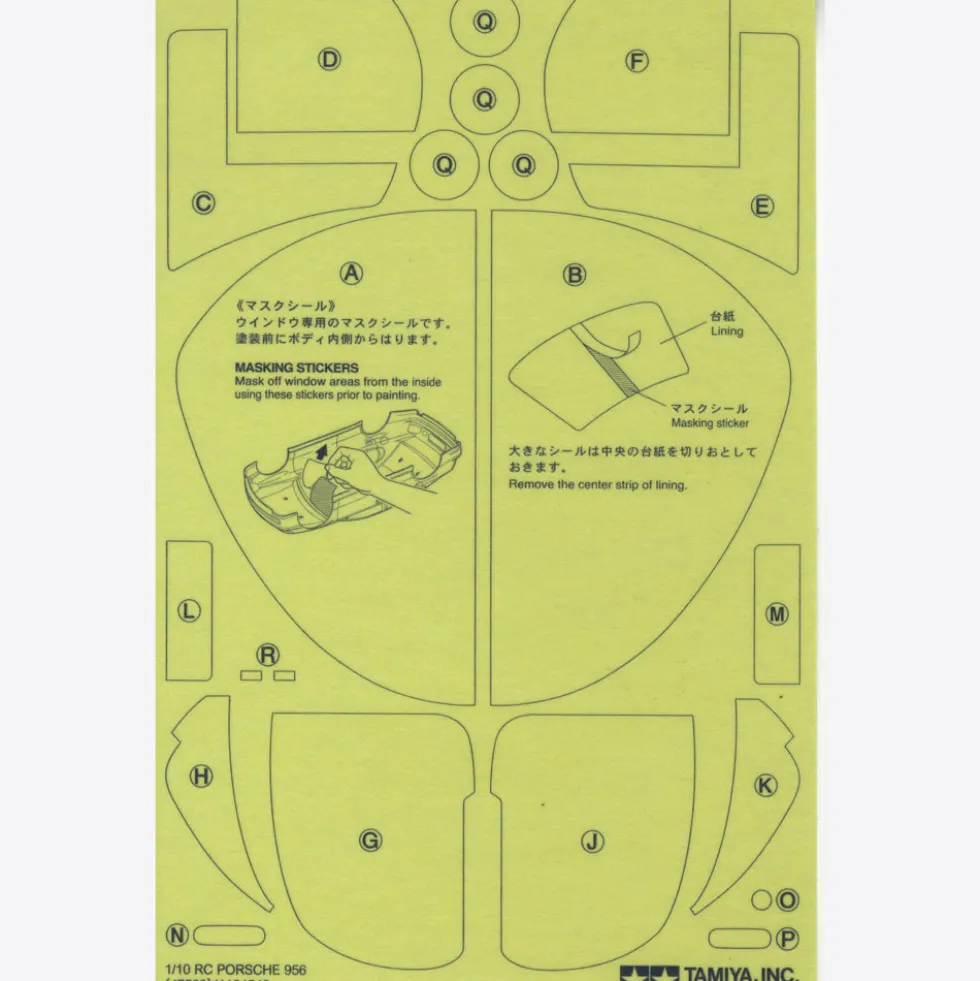 Tamiya 19494259 Aufkleber / Sticker Porsche 956 (47508)
