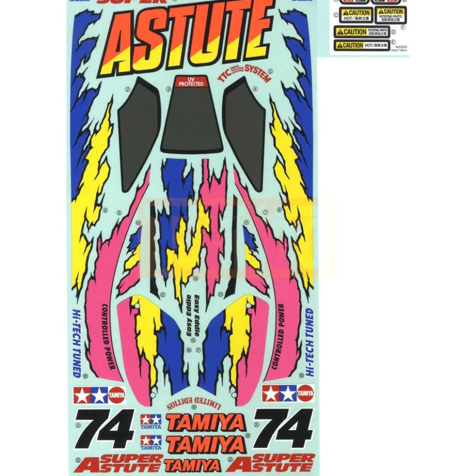 Tamiya 19494206 Aufkleber/Sticker Super Astute