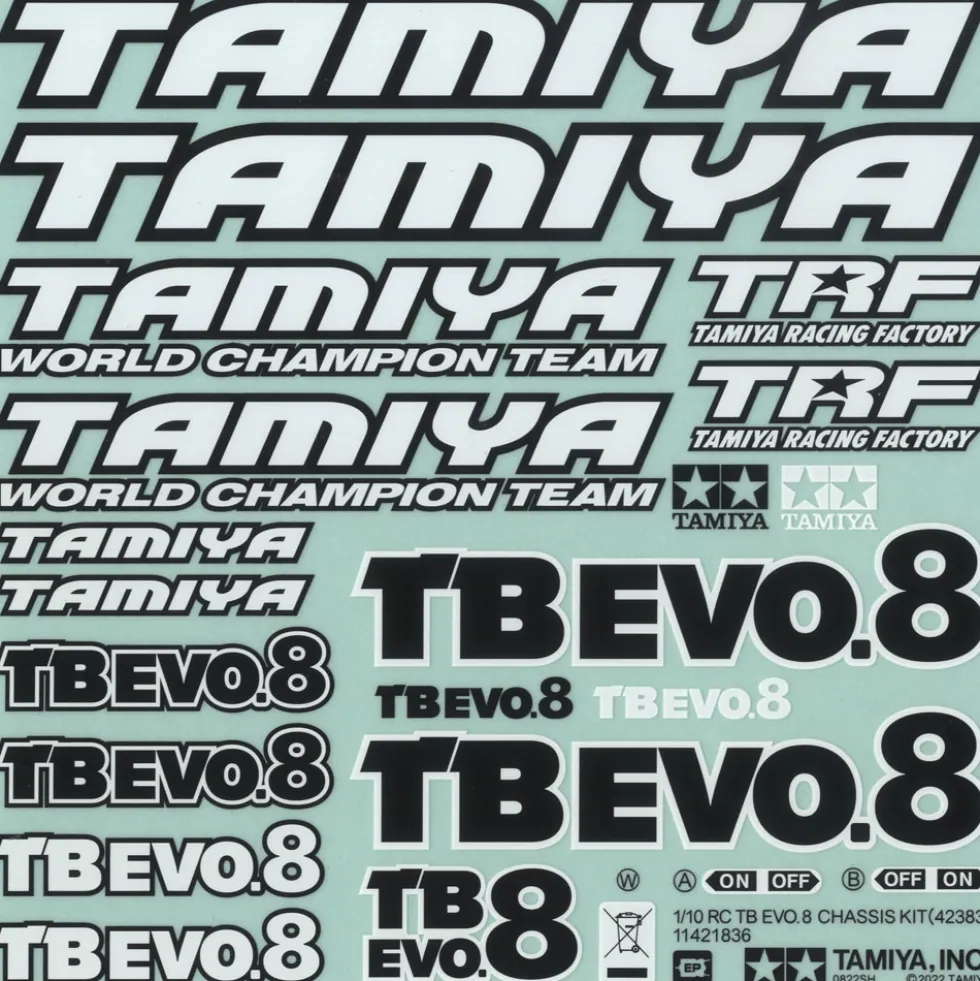 Tamiya 11421836 Aufkleber / Sticker TB Evo.8