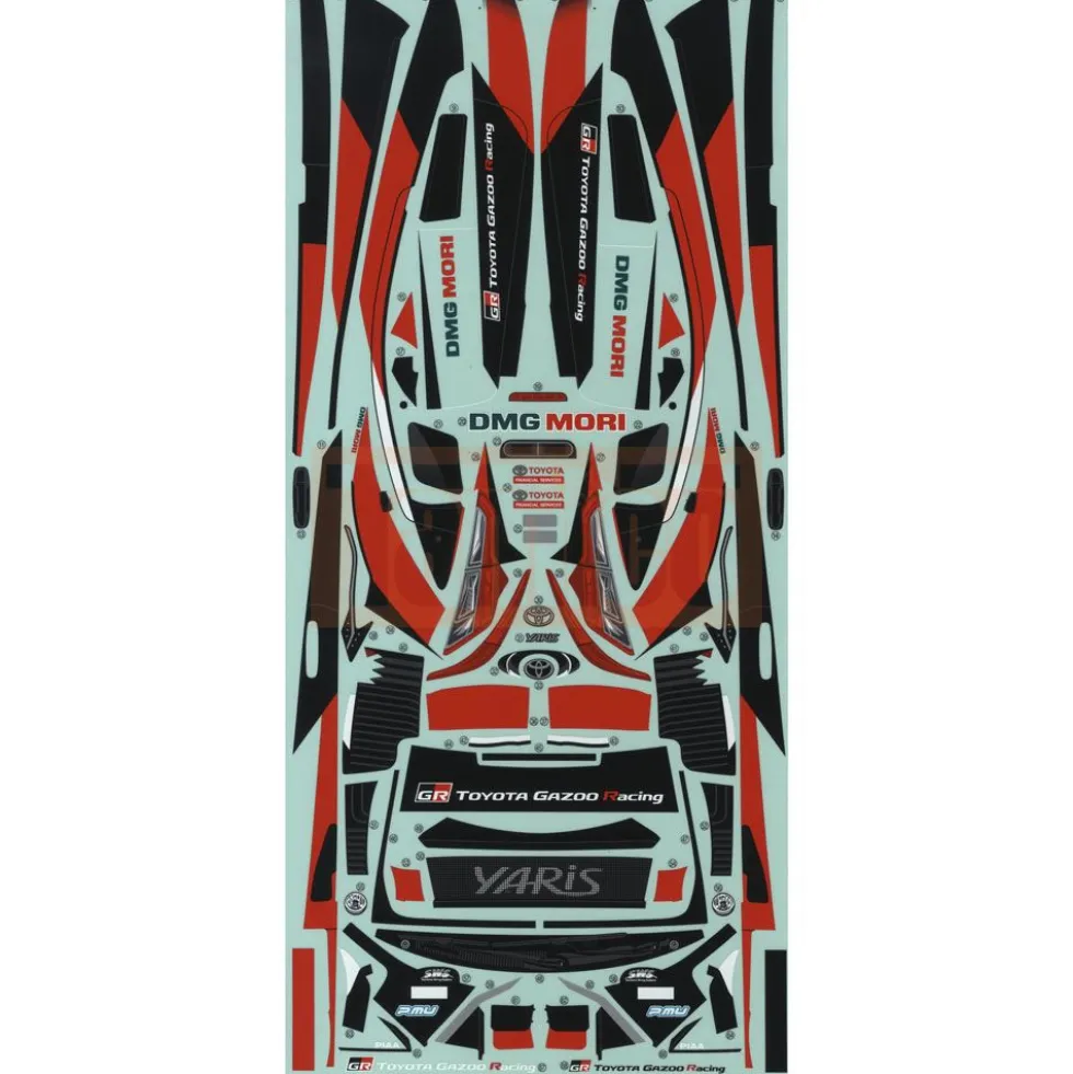 Tamiya 19495943 Aufkleber / Sticker Toyota Gazoo Yaris WRT
