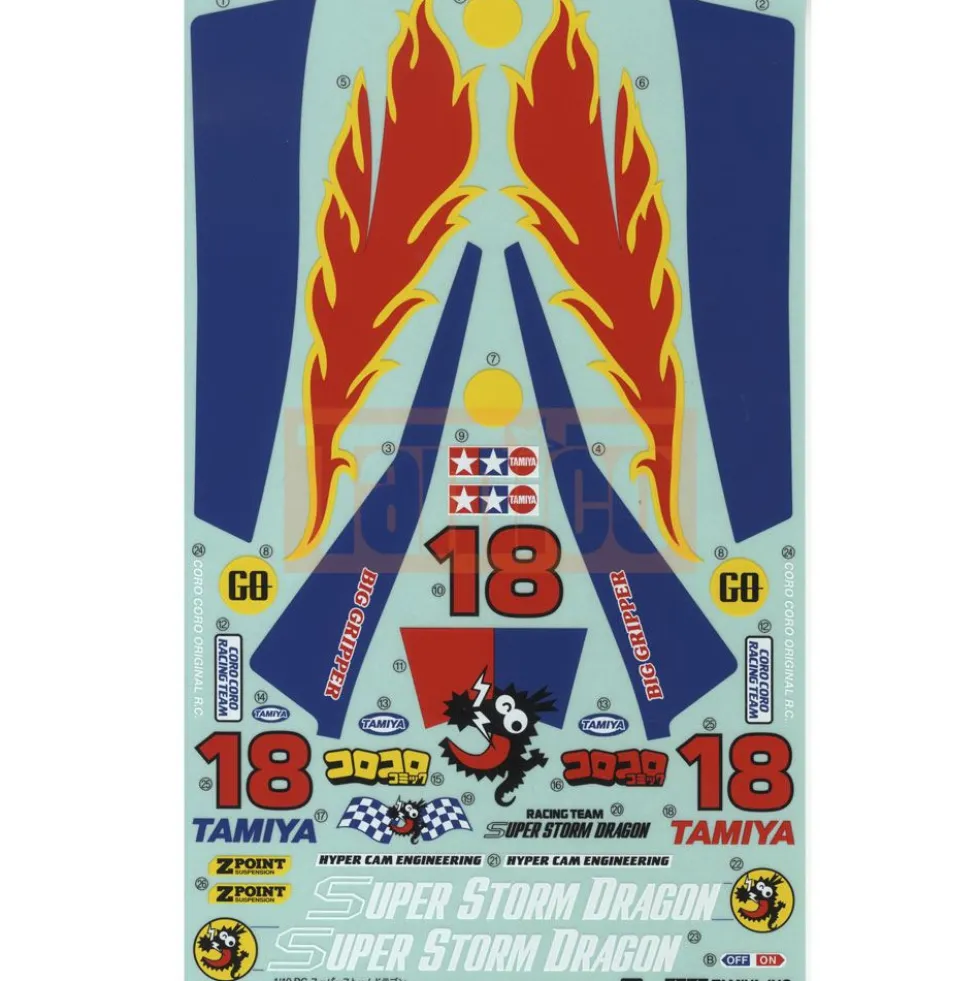Tamiya 19494225 Aufkleber Super Storm Dragon 47438