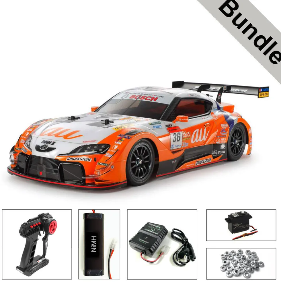 Tamiya 58703 au TOMs GR Supra (TT-02) BUNDLE "Silber"