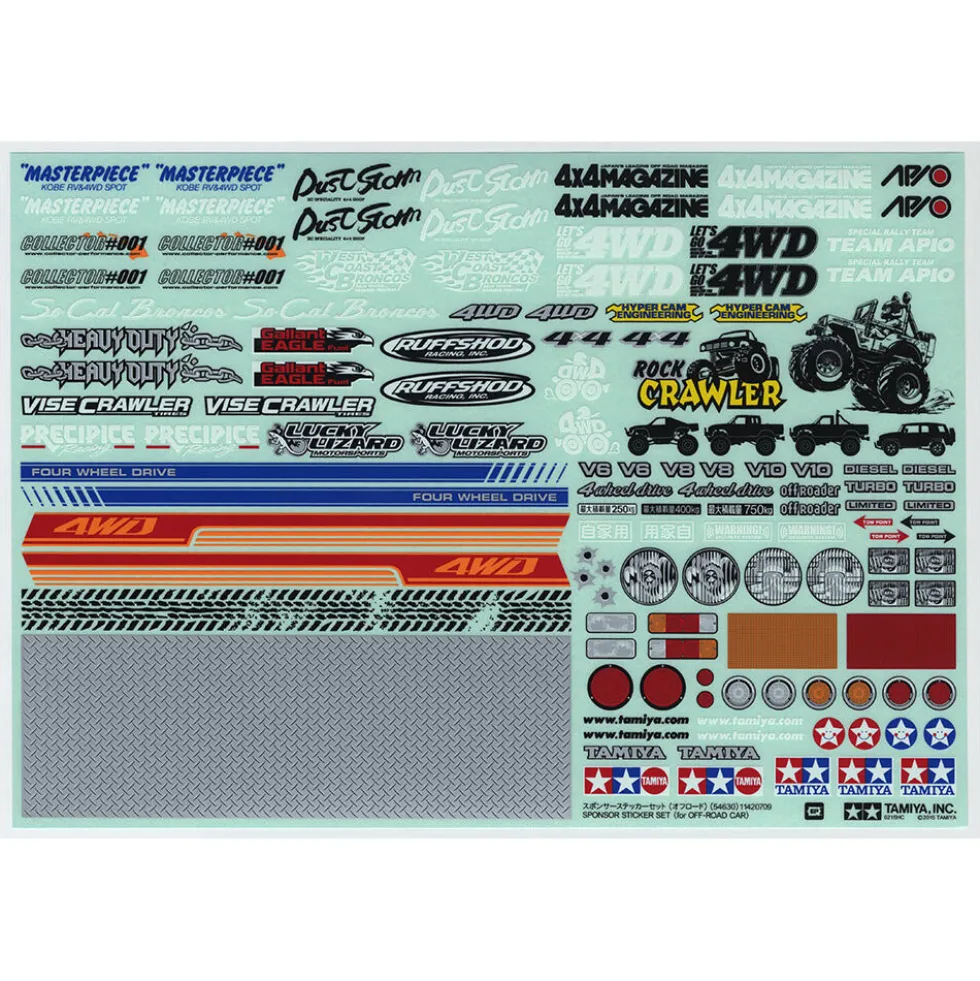 TAMIYA Dekorbogen Off-Road Sponsoren 1:10
