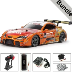 Tamiya 47514 ENEOS X Prime GR Supra (TT-02) BUNDLE "Silber"