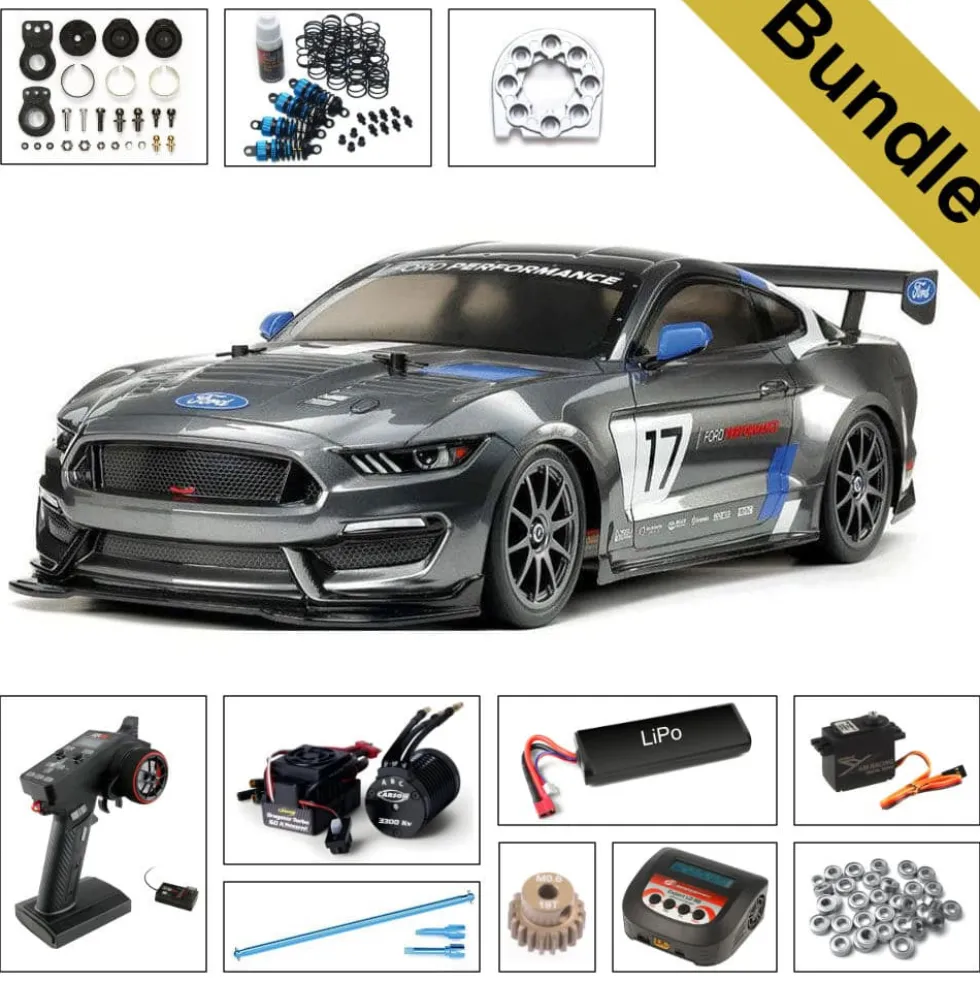 Tamiya 58664 Ford Mustang GT4 TT-02 BUNDLE "Gold"