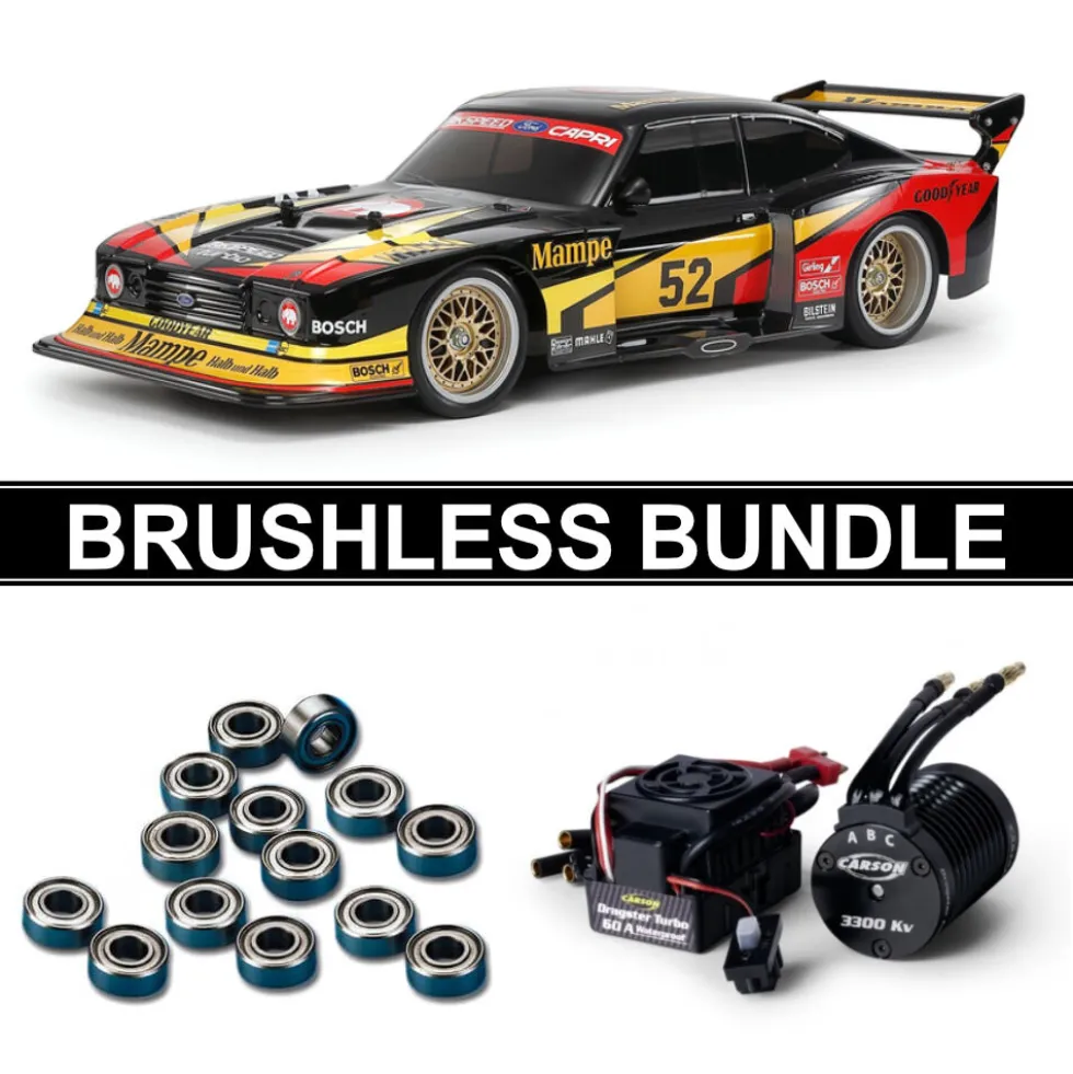 Tamiya 47526 Ford Zakspeed Capri Mampe (TT-02) BRUSHLESS-BUNDLE