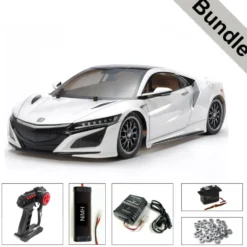 Tamiya 58634 Honda NSX 2016 (TT-02) BUNDLE "Silber"
