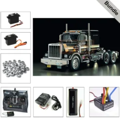 Tamiya 56336 King Hauler (schwarz vorlackiert) BUNDLE "Silber"