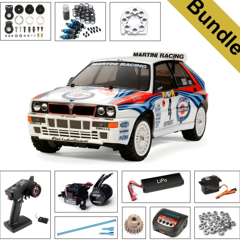 Tamiya 58570 Lancia Delta Integrale TT-02 BUNDLE "Gold"