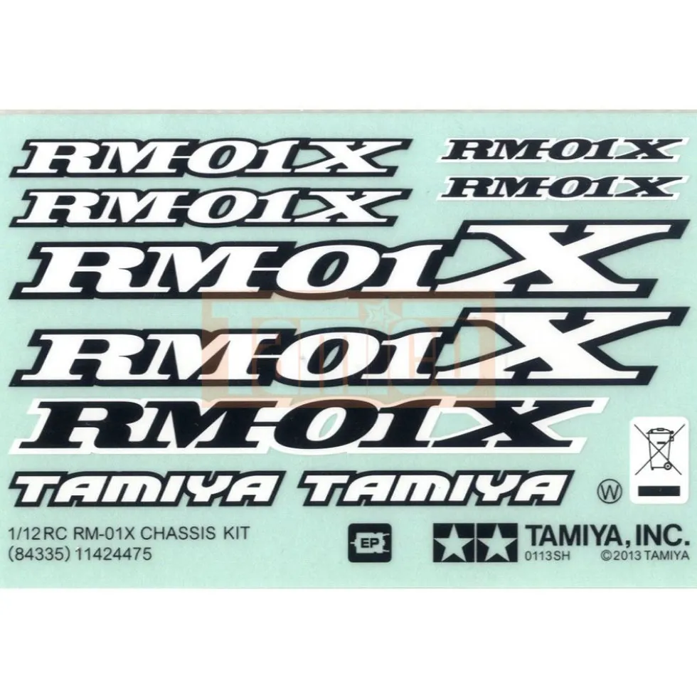 Tamiya 11424475 Logo Aufkleber RM-01X Chassis 84335