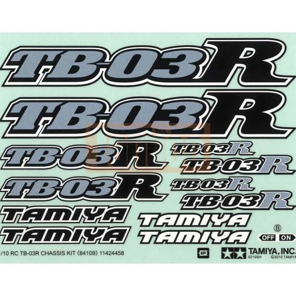 Tamiya Logo Aufkleber TB03R Chassis 84109