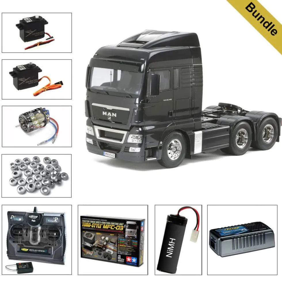 Tamiya 56325 MAN TGX 26.540 XLX 6x BUNDLE Gold
