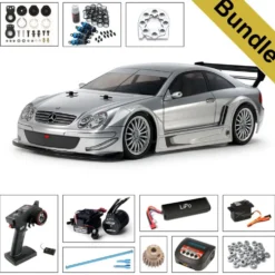 Tamiya 47493 MB CLK AMG 2002 (TT-02) vorlackiert BUNDLE "Gold"